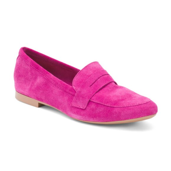 RICCARDO BOCCIA Made In Italy Suede Penny Strap Mocassins